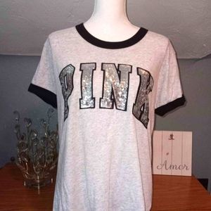 Victoria's Secret Pink Sequin T Shirt